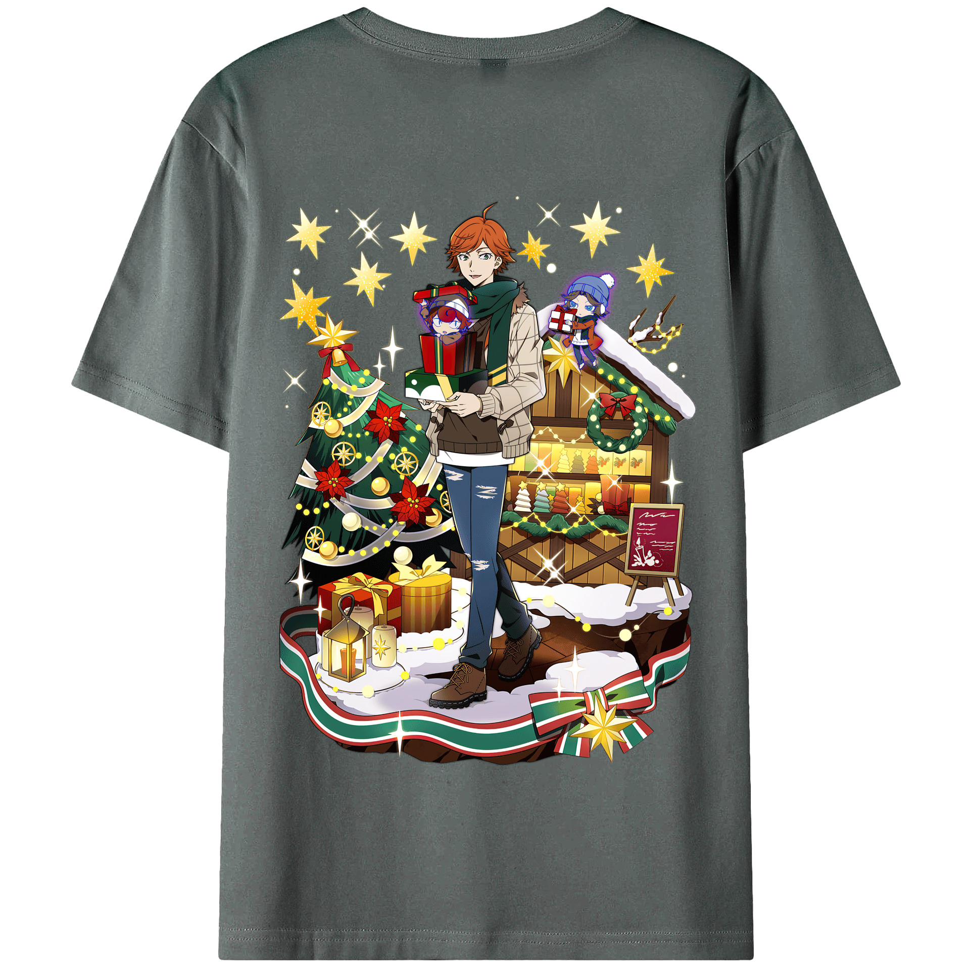 （画像用） 文豪ストレイドッグス Bungo Stray Dogs 綿100％半袖Tシャツ（背面プリント）